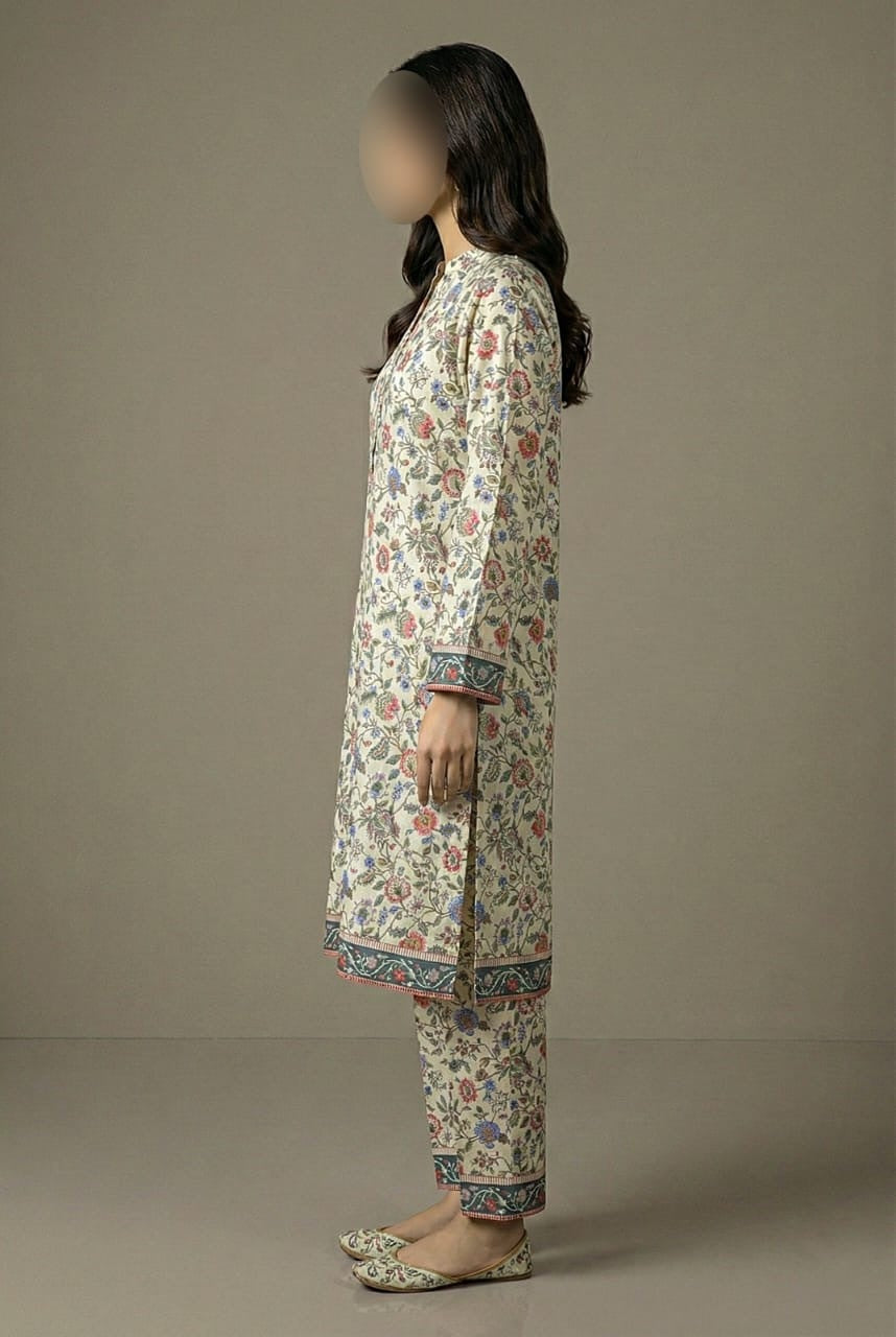 3PC Unstitched Luxury Lawn — Sage Green
